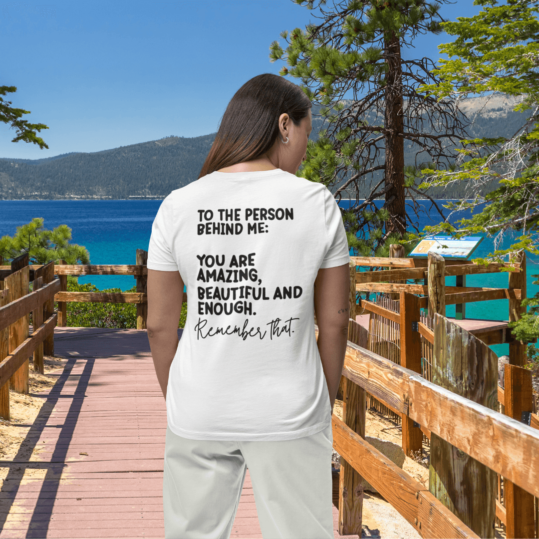 You Matter To The Person Behind Me Printed Casual V-Neck Tank Top - TheGivenGet