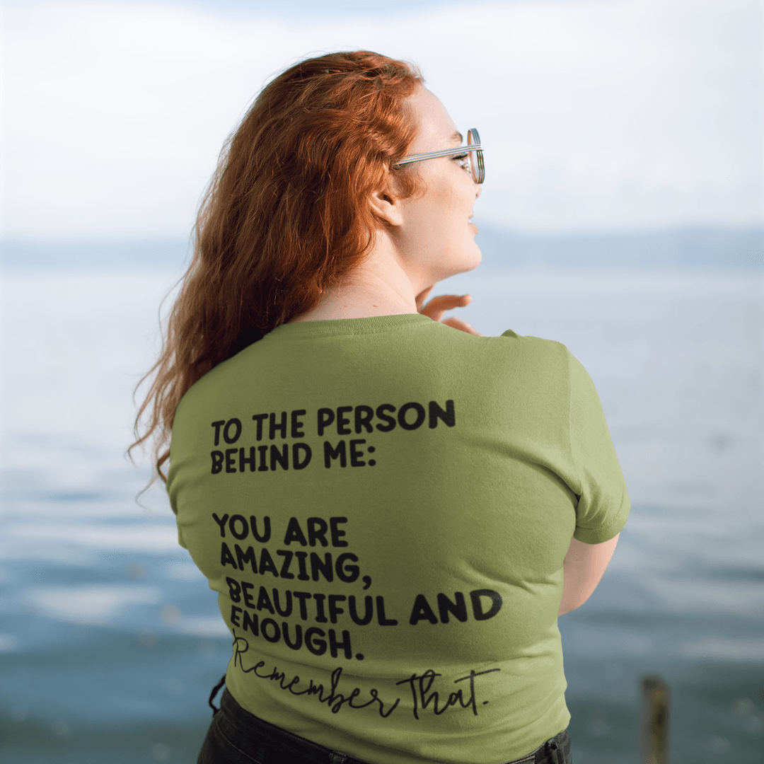 You Matter To The Person Behind Me Printed Casual V-Neck Tank Top - TheGivenGet