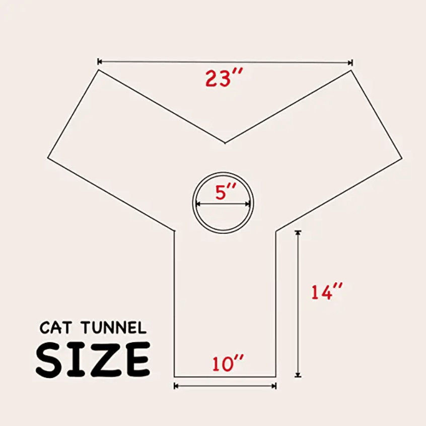 3 Way Tunnel Tube Toy for Indoor Cats - Y-Shape - TheGivenGet