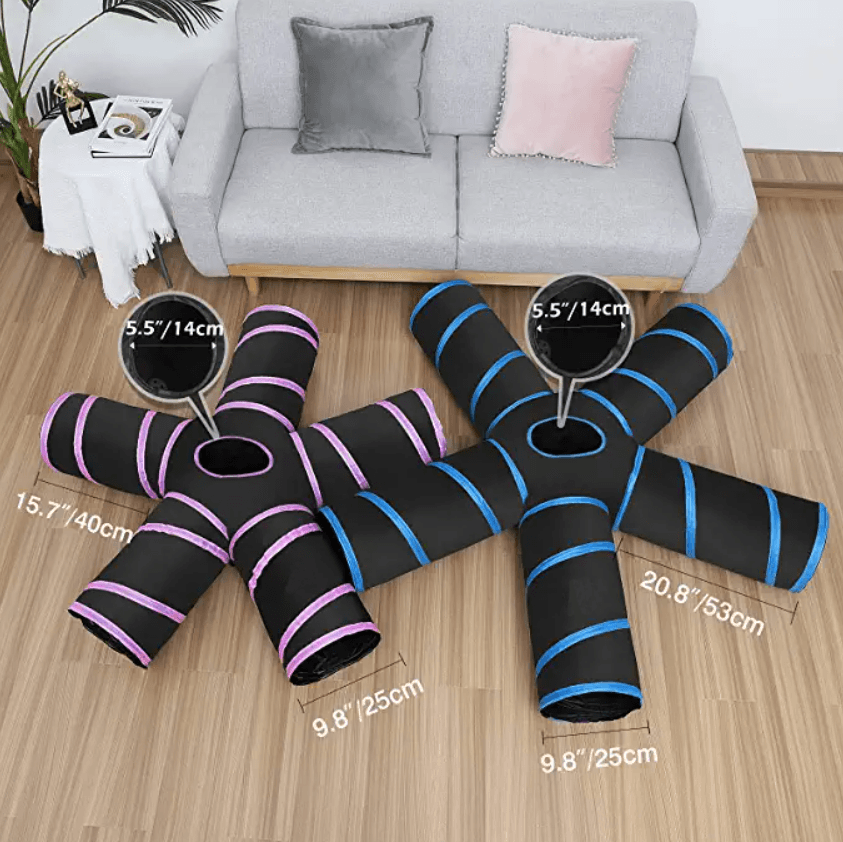 5 Way Tunnel Tube Toy for Indoor Cats- 20.8 Inches - TheGivenGet