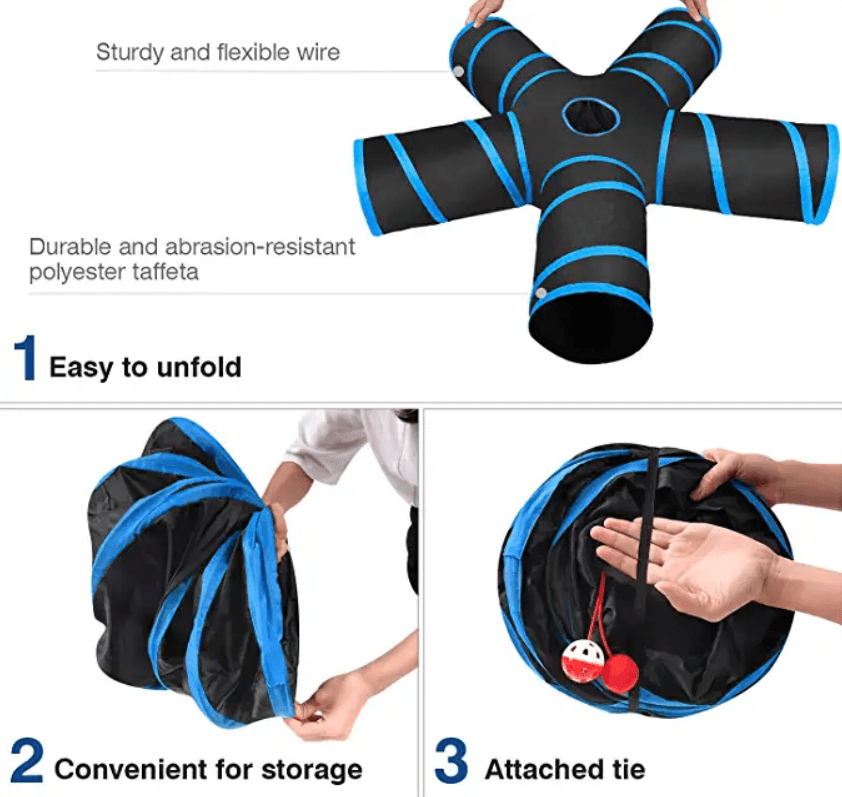 5 Way Tunnel Tube Toy for Indoor Cats- 20.8 Inches - TheGivenGet