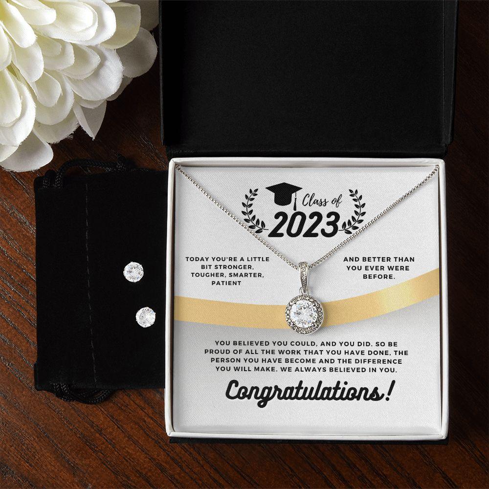 Class Of 2023, Congratulations Eternal Hope Necklace and Earring Set - TheGivenGet
