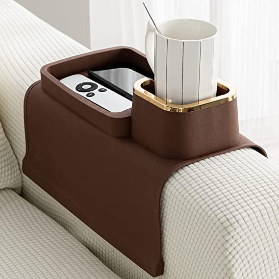 Couch Cup Holder Tray, Anti-Spill and Anti-Slip Recliner Table Tray - TheGivenGet