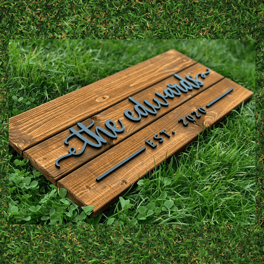 Custom Wood Family Last Name Pallet Sign - TheGivenGet