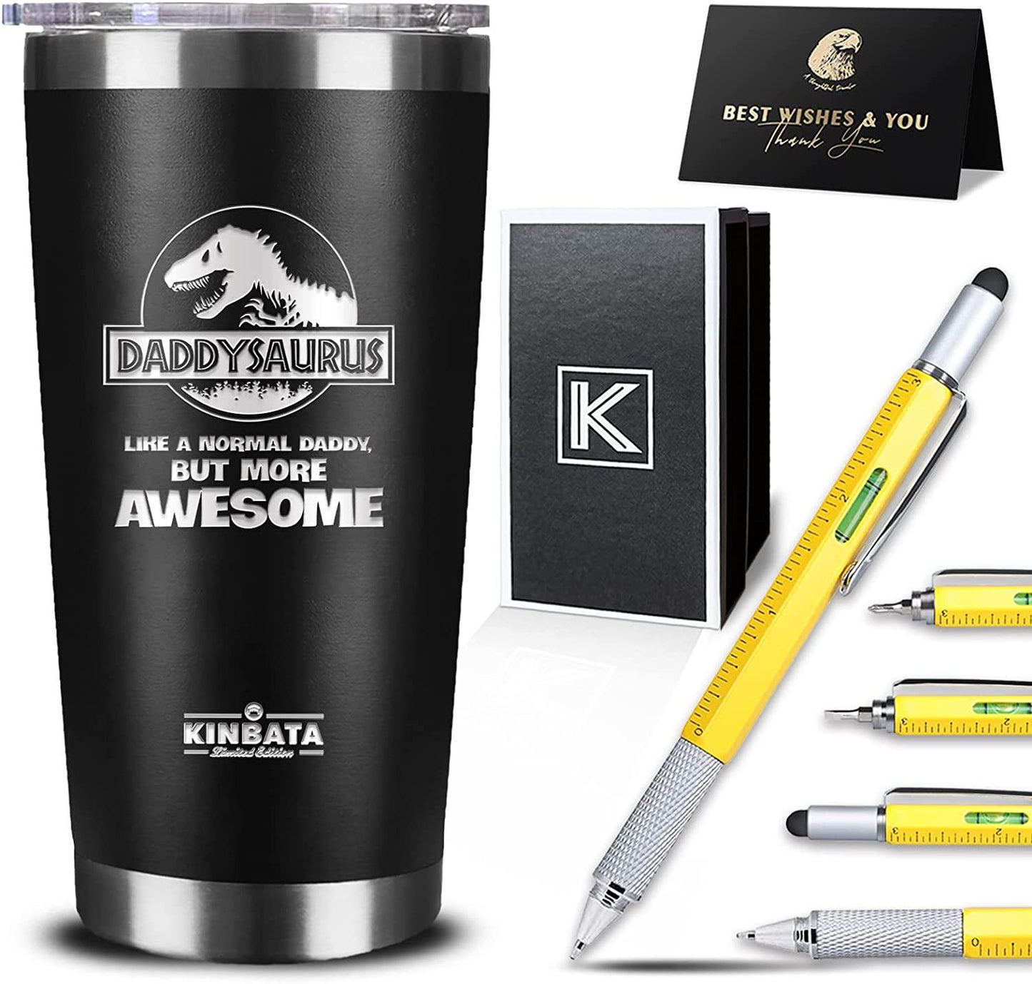 DaddySaurus, Like A Normal Daddy, But More Awesome Tumbler, 20 oz, Father's Day Gifts for Dad - TheGivenGet