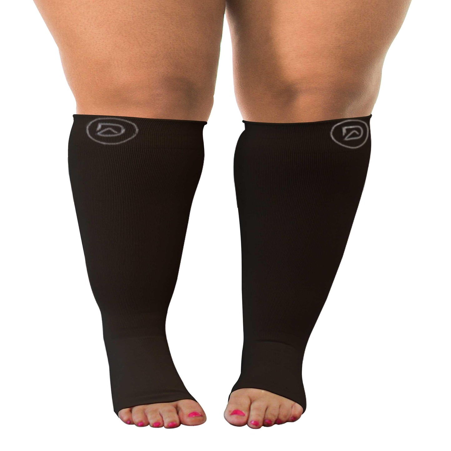 Dominion Active Wide Calf TOELESS Compression Socks 20-30 mmHg | Open Toe | Toe Out Socks - TheGivenGet