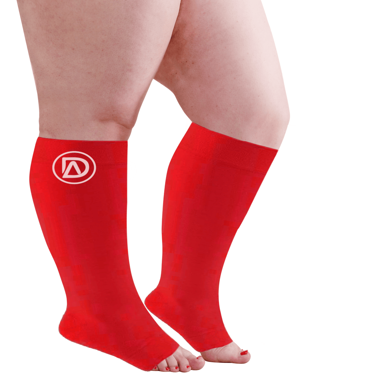 Dominion Active Wide Calf TOELESS Compression Socks 20-30 mmHg | Open Toe | Toe Out Socks - TheGivenGet