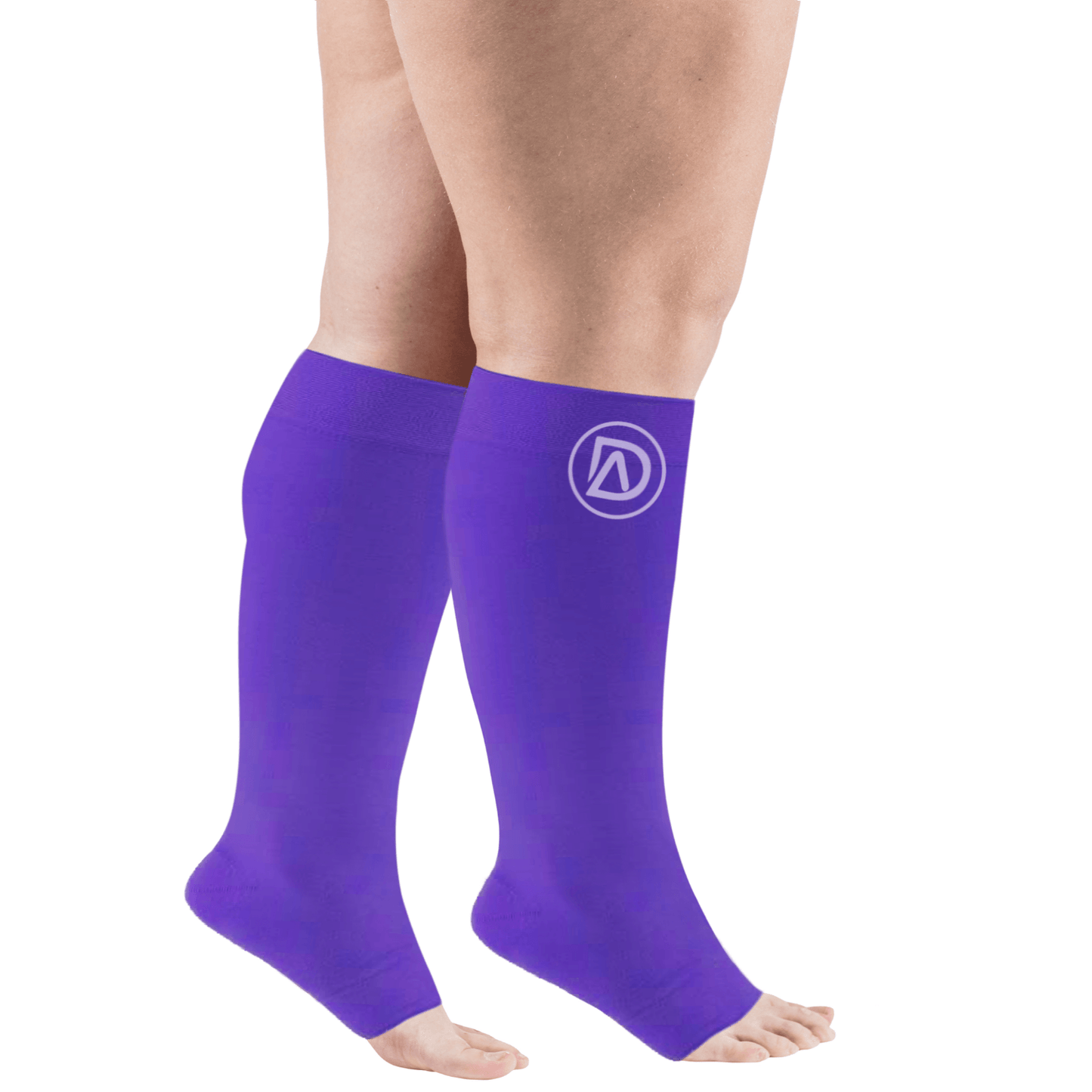 Dominion Active Wide Calf TOELESS Compression Socks 20-30 mmHg | Open Toe | Toe Out Socks - TheGivenGet