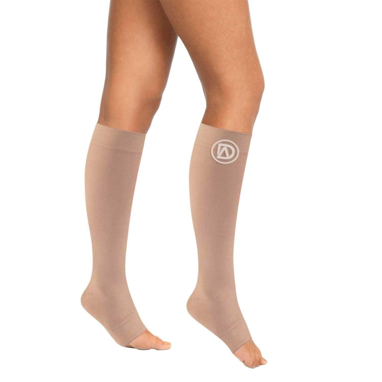 Dominion Active Wide Calf TOELESS Compression Socks 20-30 mmHg | Open Toe | Toe Out Socks - TheGivenGet