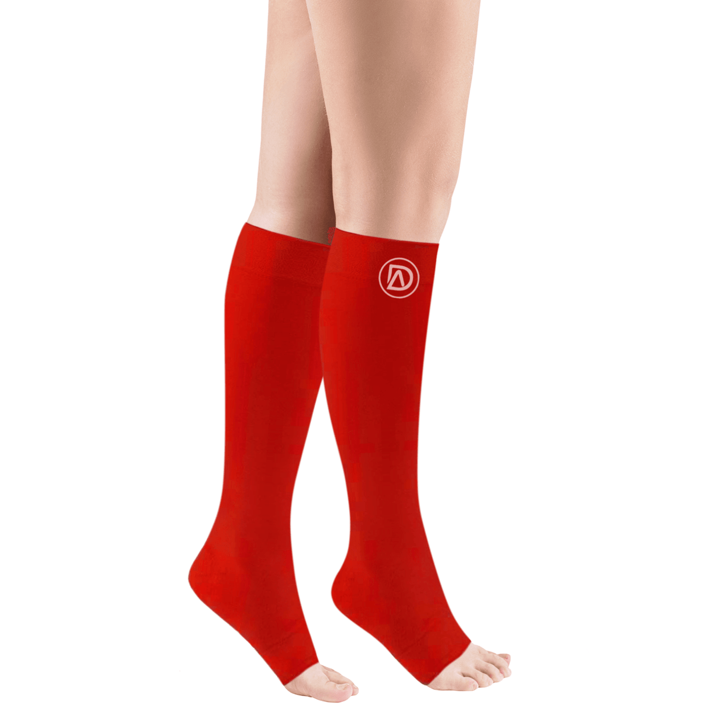 Dominion Active Wide Calf TOELESS Compression Socks 20-30 mmHg | Open Toe | Toe Out Socks - TheGivenGet