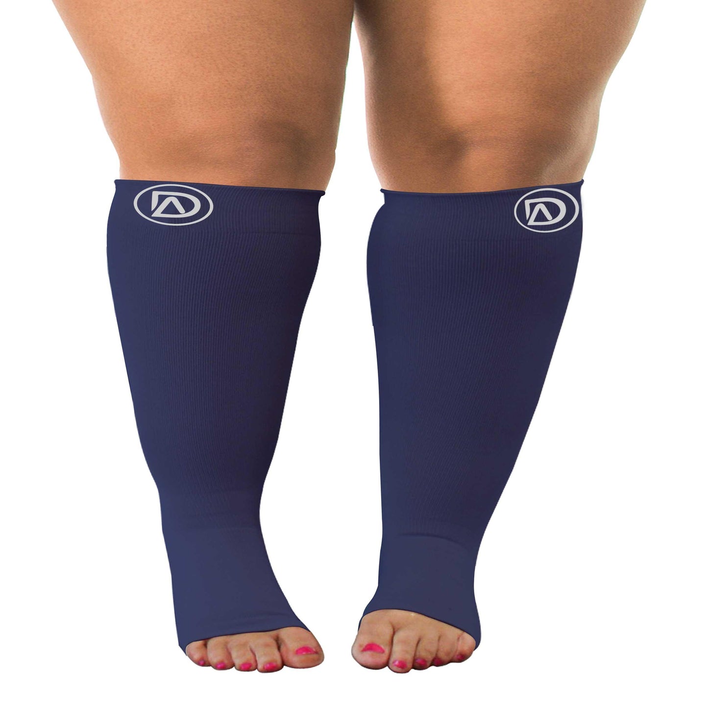 Dominion Active Wide Calf TOELESS Compression Socks 20-30 mmHg | Open Toe | Toe Out Socks - TheGivenGet