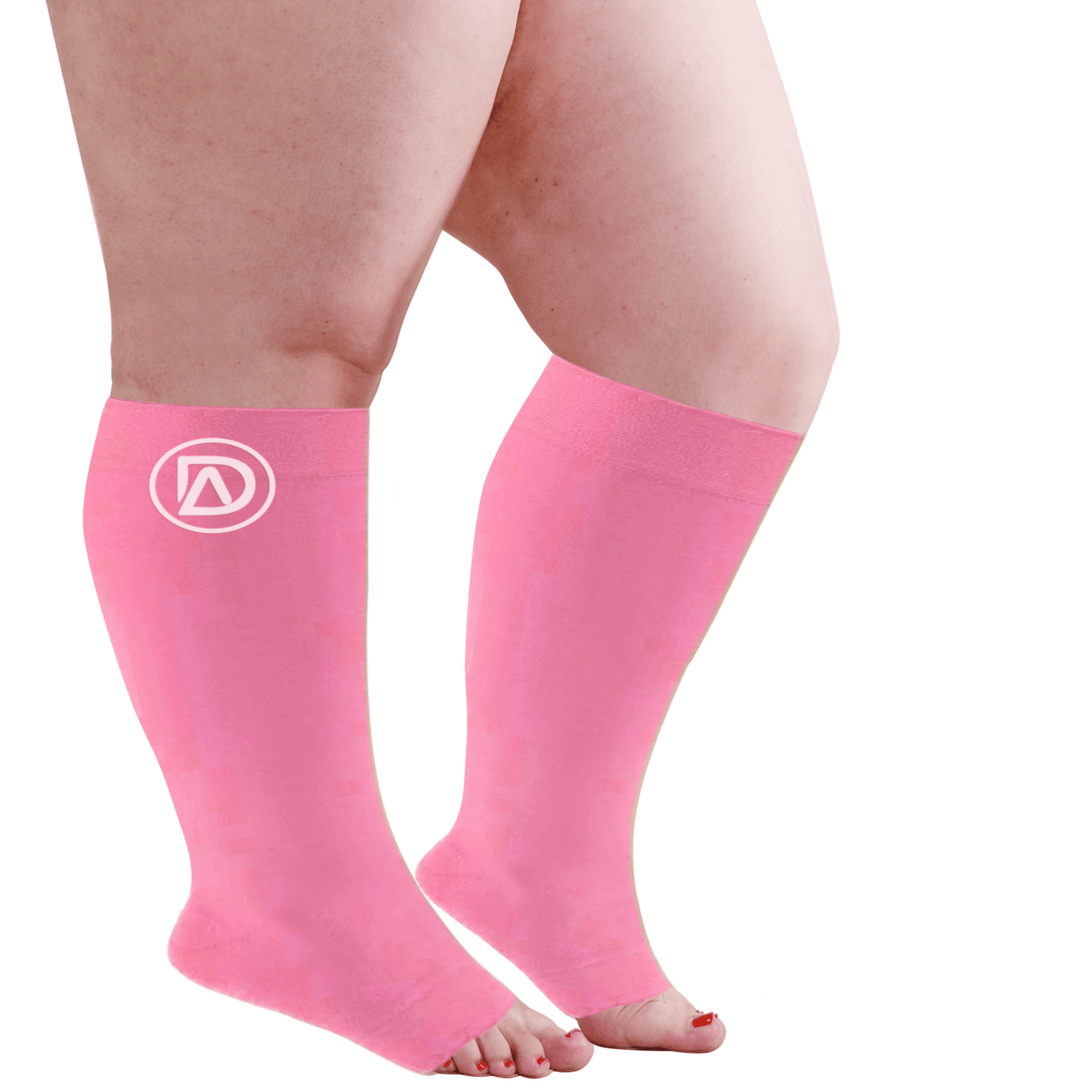 Dominion Active Wide Calf TOELESS Compression Socks 20-30 mmHg | Open Toe | Toe Out Socks - TheGivenGet