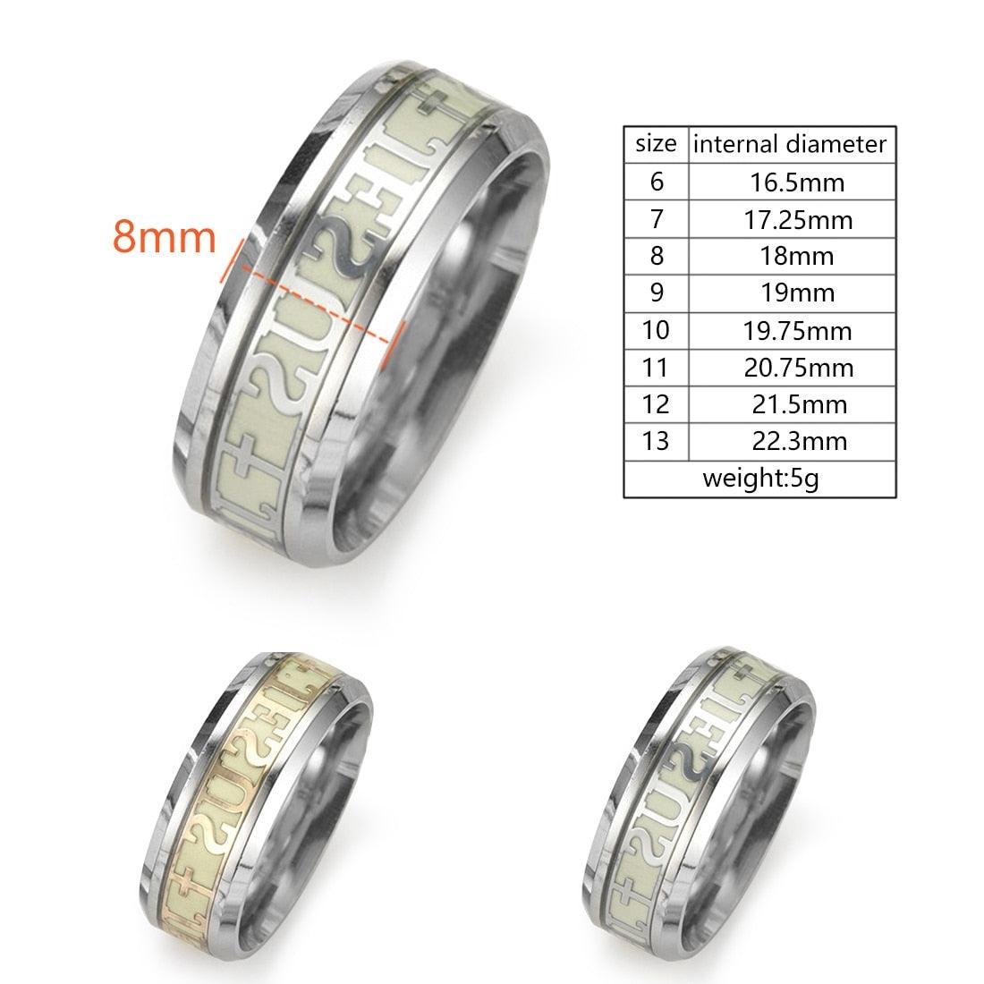 Glowing In The Dark Jesus Ring - TheGivenGet