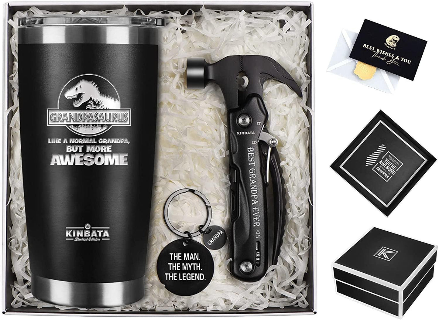 GrandpaSaurus Like a Normal Grandpa, But More Awesome Tumbler, 20 oz, Father's Day Gifts for Grandpa - TheGivenGet
