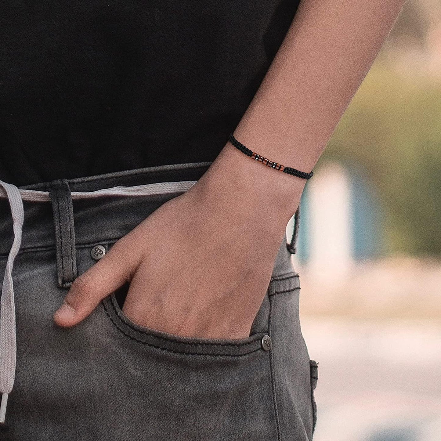 Inspirational Morse Code Bracelets | Adjustable Silk Beaded Wrap Bracelet - TheGivenGet