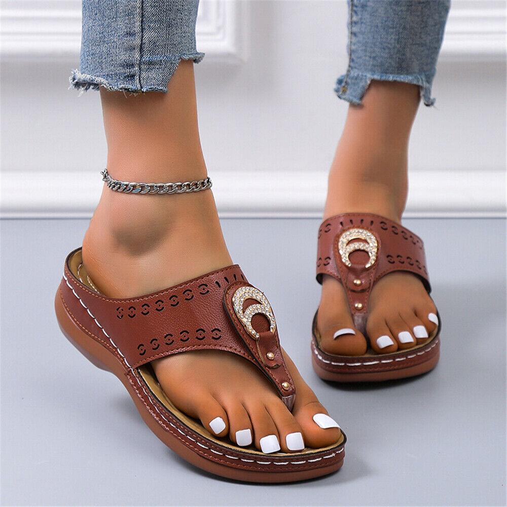 Ladies Mid Wedge Casual Sandals - TheGivenGet