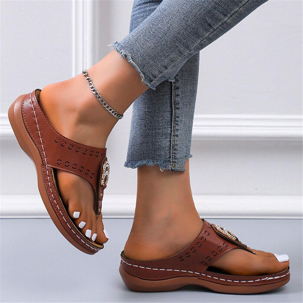 Ladies Mid Wedge Casual Sandals - TheGivenGet