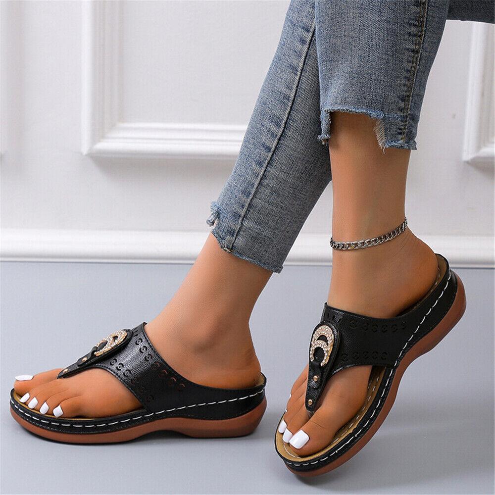 Ladies Mid Wedge Casual Sandals - TheGivenGet