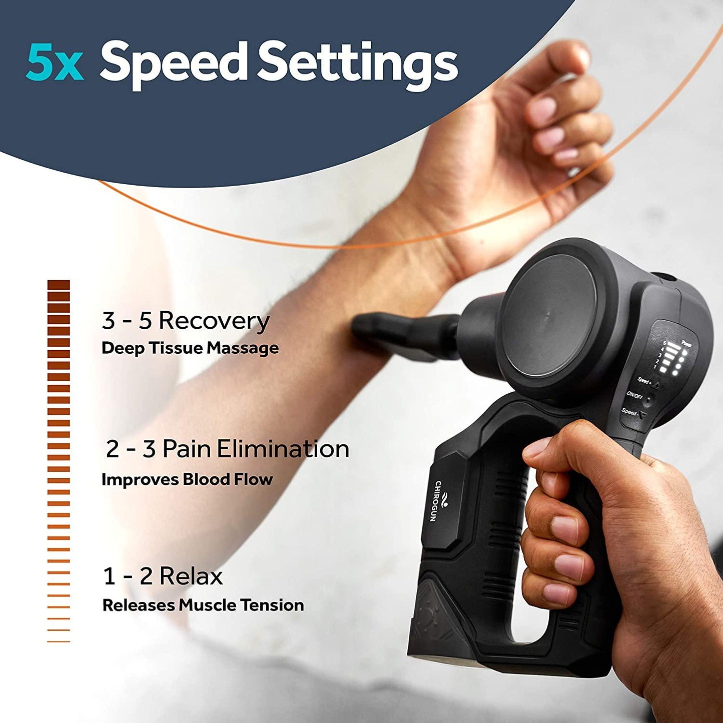 Massage Gun Deep Tissue Massager - Muscle Massage Gun Percussion Massage Gun for Athletes Percussion Massager Gun Deep Tissue Massage Gun Specular Black - TheGivenGet
