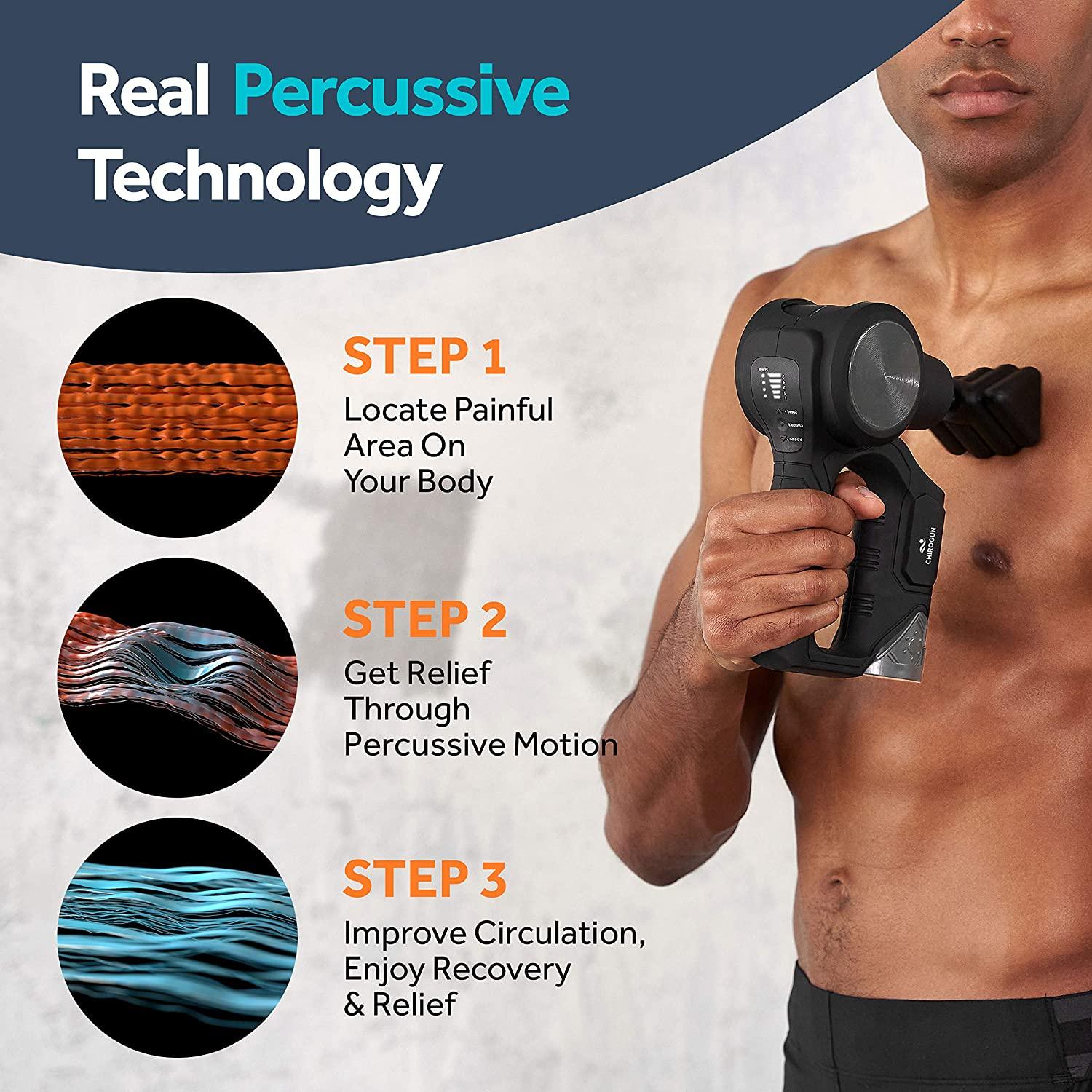 Massage Gun Deep Tissue Massager - Muscle Massage Gun Percussion Massage Gun for Athletes Percussion Massager Gun Deep Tissue Massage Gun Specular Black - TheGivenGet