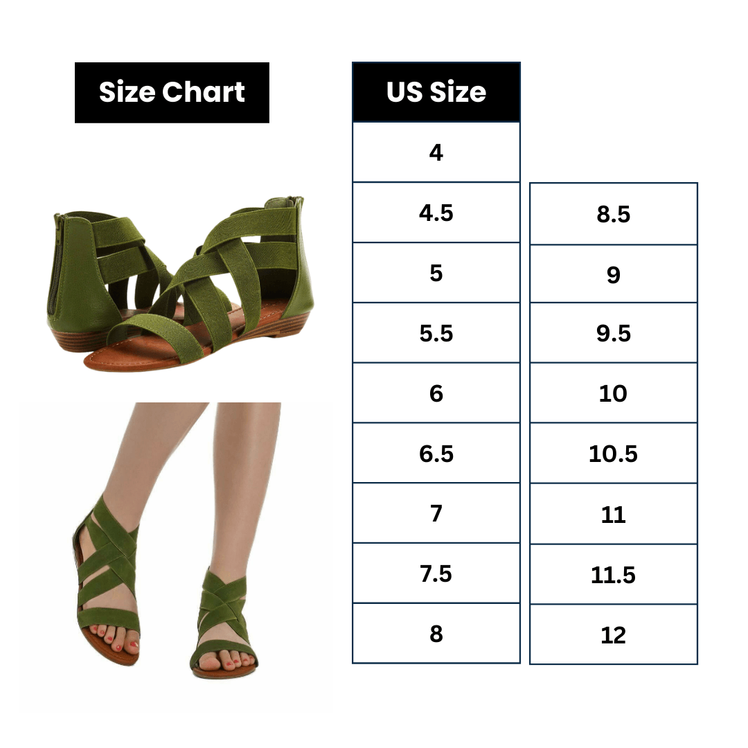 Open Toe Flat Sandals, Flexible Summer Gladiator Shoes for Women - TheGivenGet