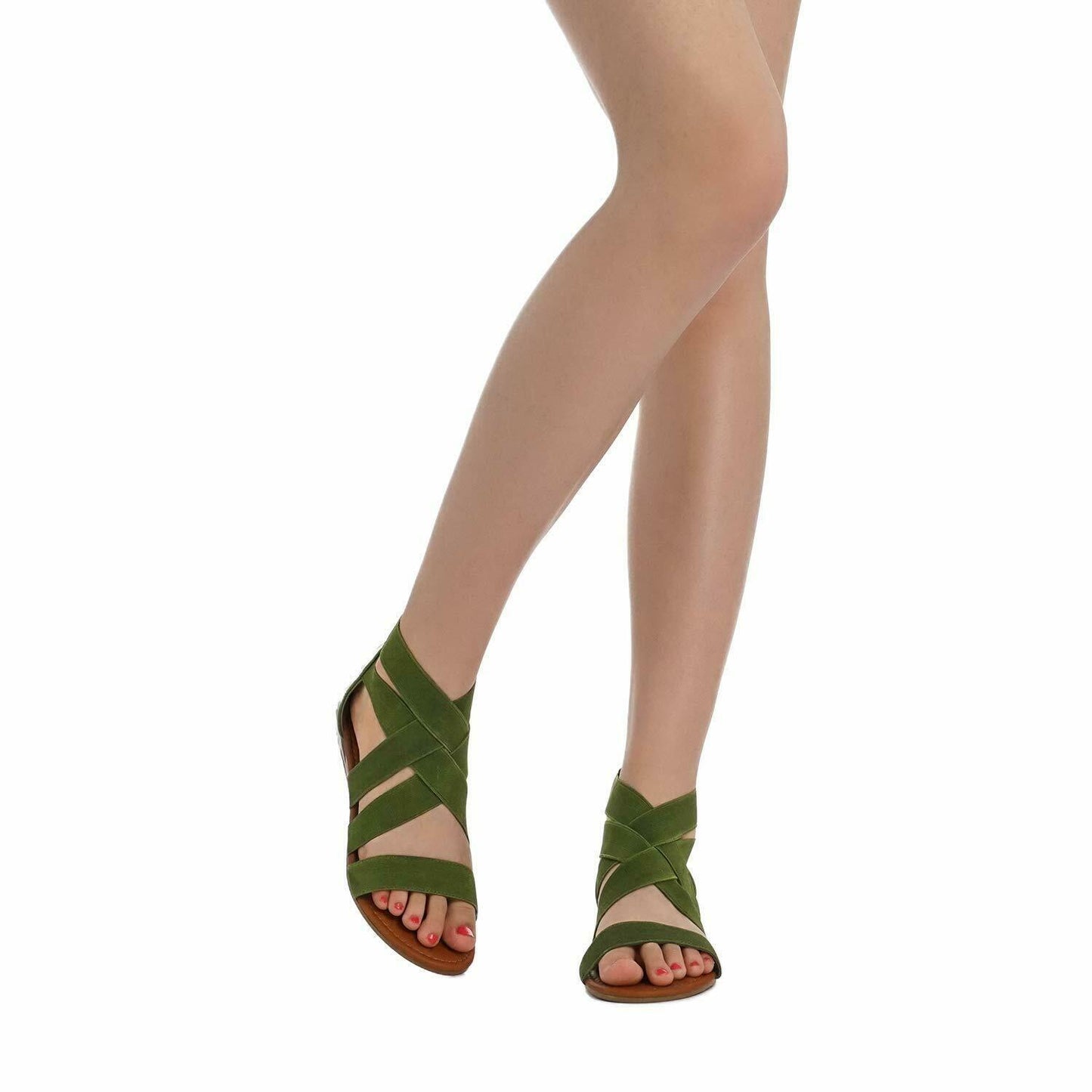 Open Toe Flat Sandals, Flexible Summer Gladiator Shoes for Women - TheGivenGet