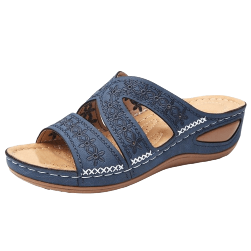Orthopedic Low Wedge Sandals, Casual Flat Shoes Flip Flops for Women - TheGivenGet