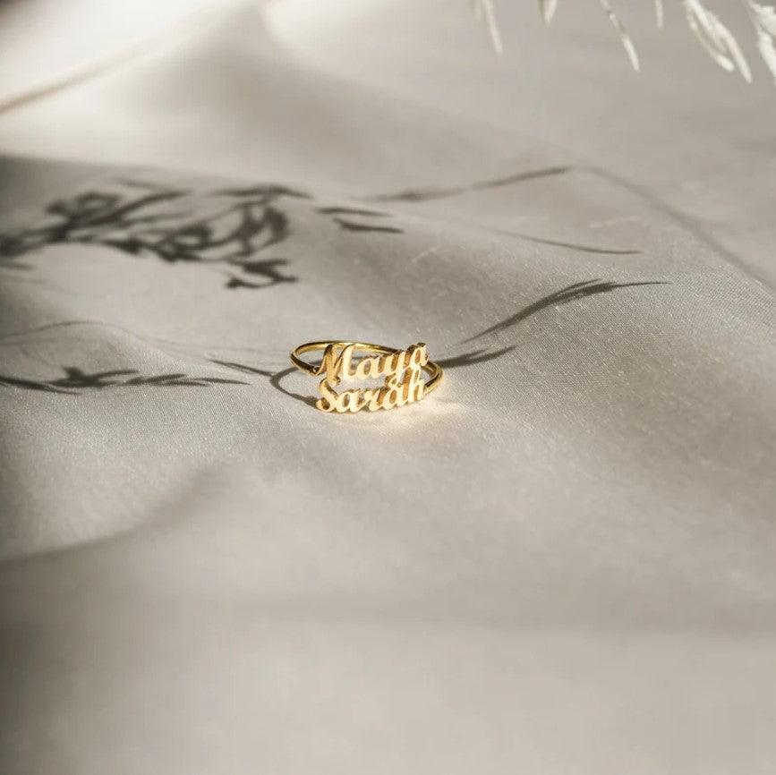 Personalized Double Name Ring - TheGivenGet
