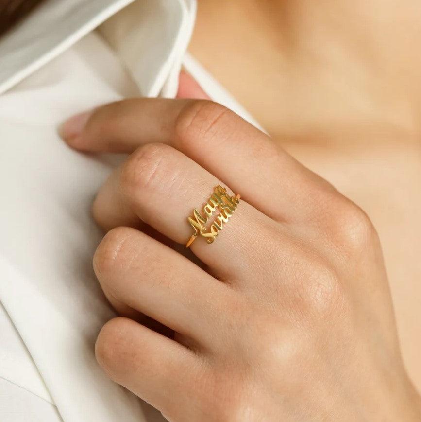 Personalized Double Name Ring - TheGivenGet