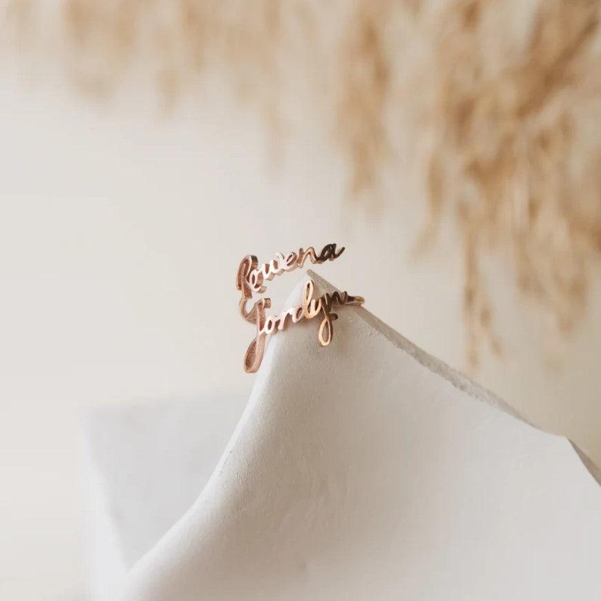 Personalized Double Name Ring - TheGivenGet
