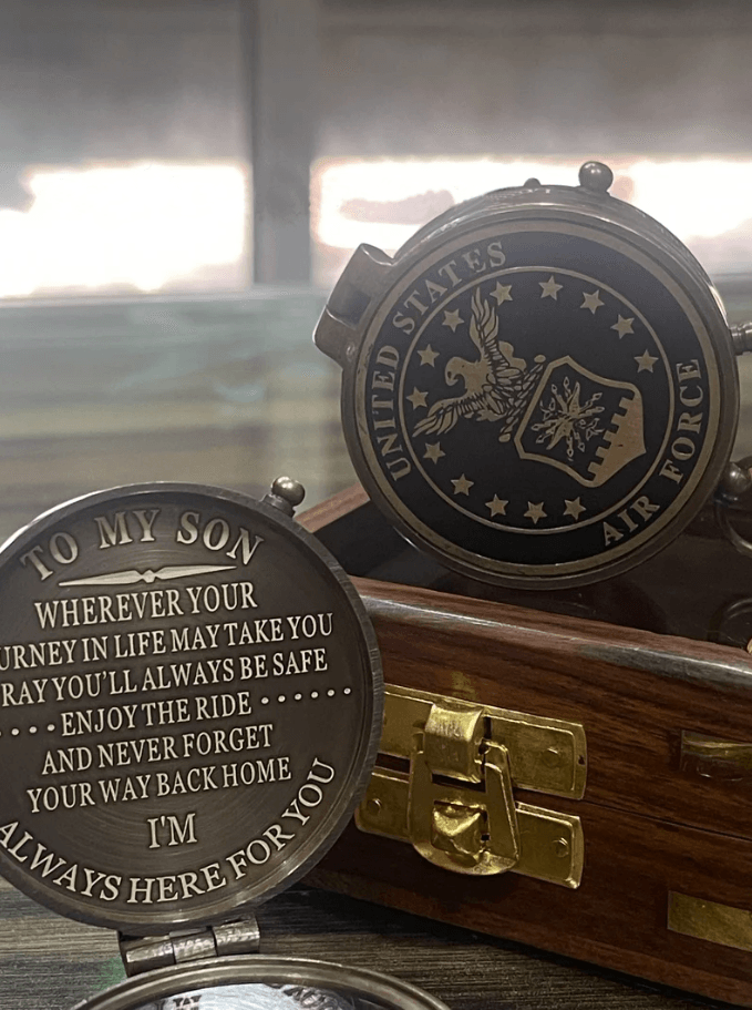 Personalized Engraved Air Force Compass - TheGivenGet