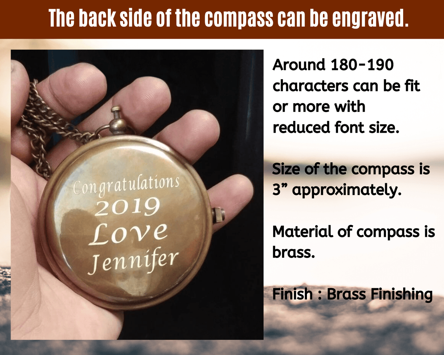 Personalized Engraved Antique Compass - TheGivenGet