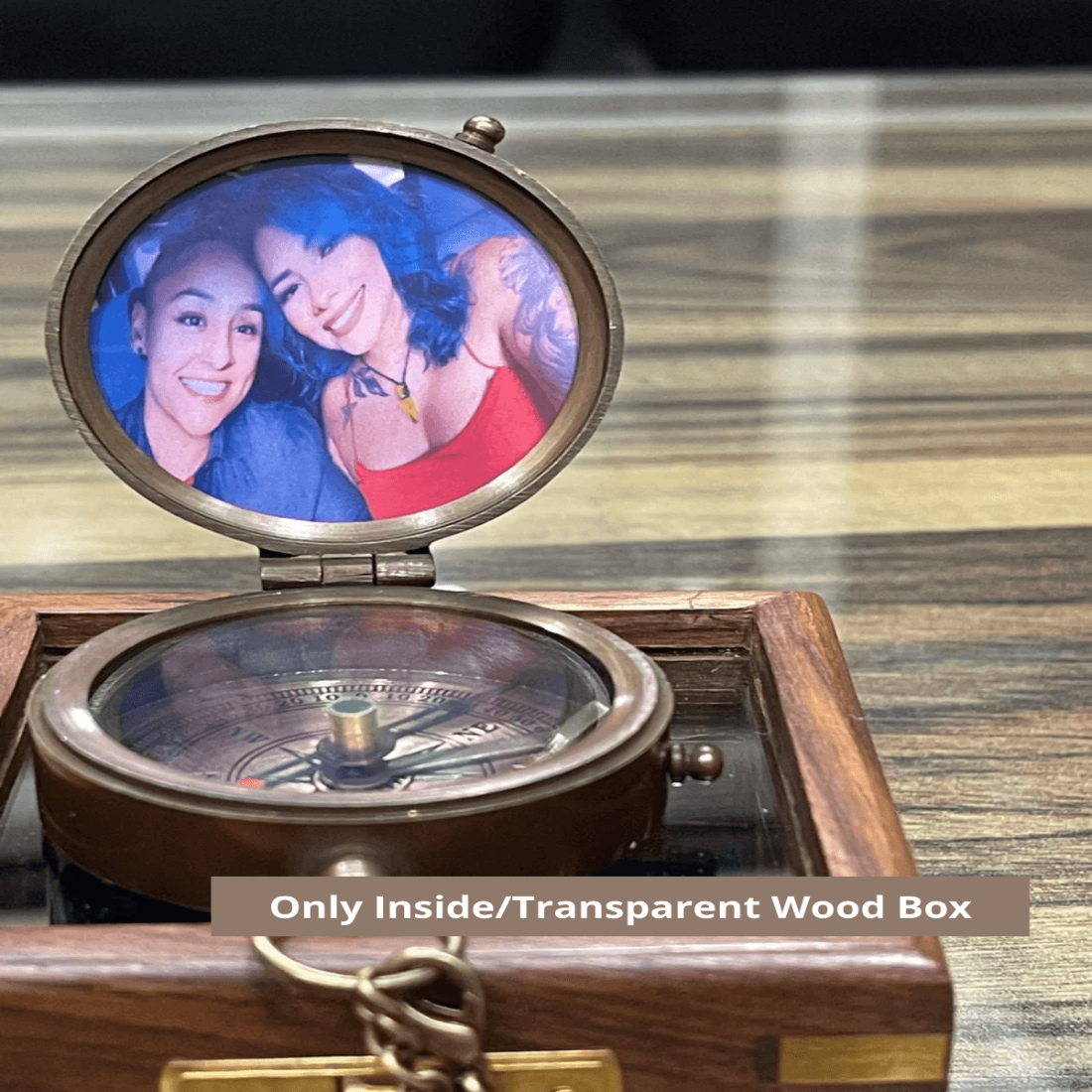 Personalized Engraved Photo Compass - TheGivenGet