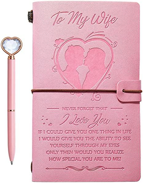 Pink Leather Journal Gift for Granddaughter, Daughter, Mom - TheGivenGet