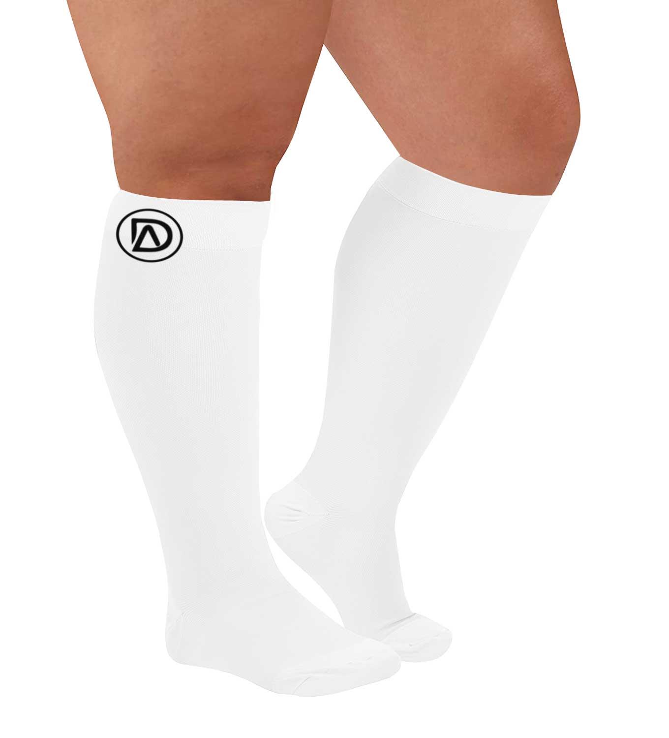 Plus Size Compression Socks 20-30 mmHg | Wide Calf by Dominion Active - TheGivenGet