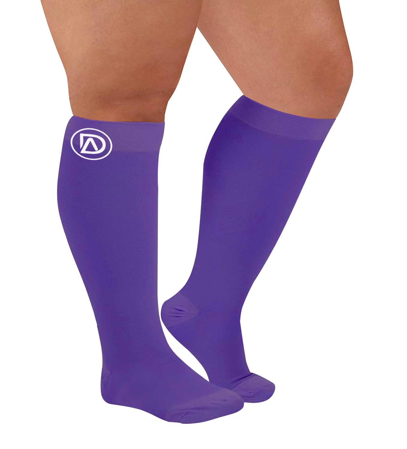 Plus Size Compression Socks 20-30 mmHg | Wide Calf by Dominion Active - TheGivenGet