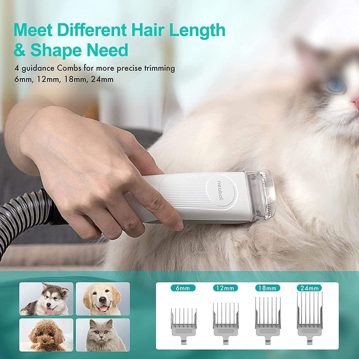 Pro Pet Grooming Kit & Vacuum Pet Hair Remover with Professional Grooming Clippers and Proven Grooming Tools for Dogs Cats and Other Animals - TheGivenGet