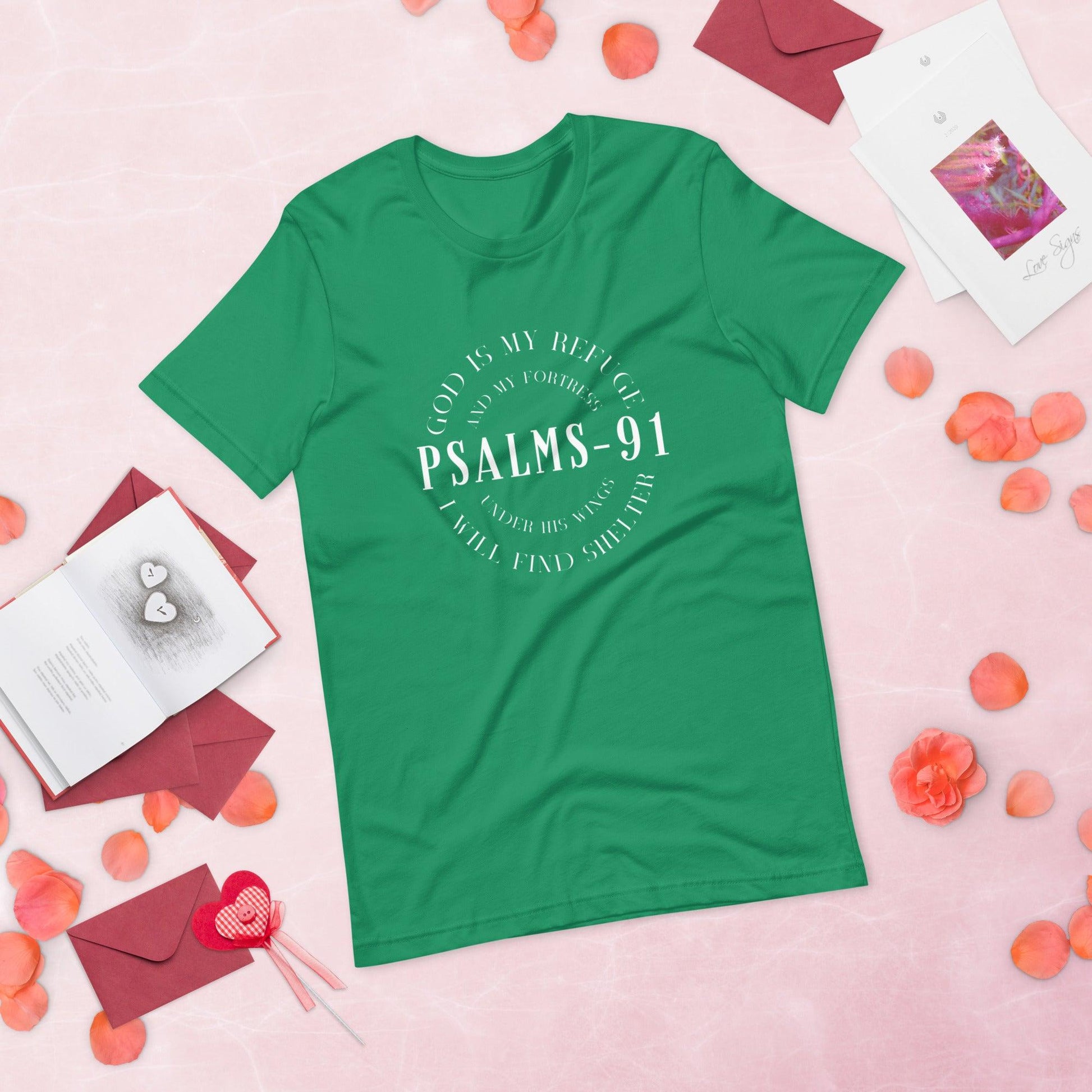 PSALMS-91 God Is My Refuge And My Fortress, Under His Wings I Will Find Shelter Unisex T-Shirt - TheGivenGet