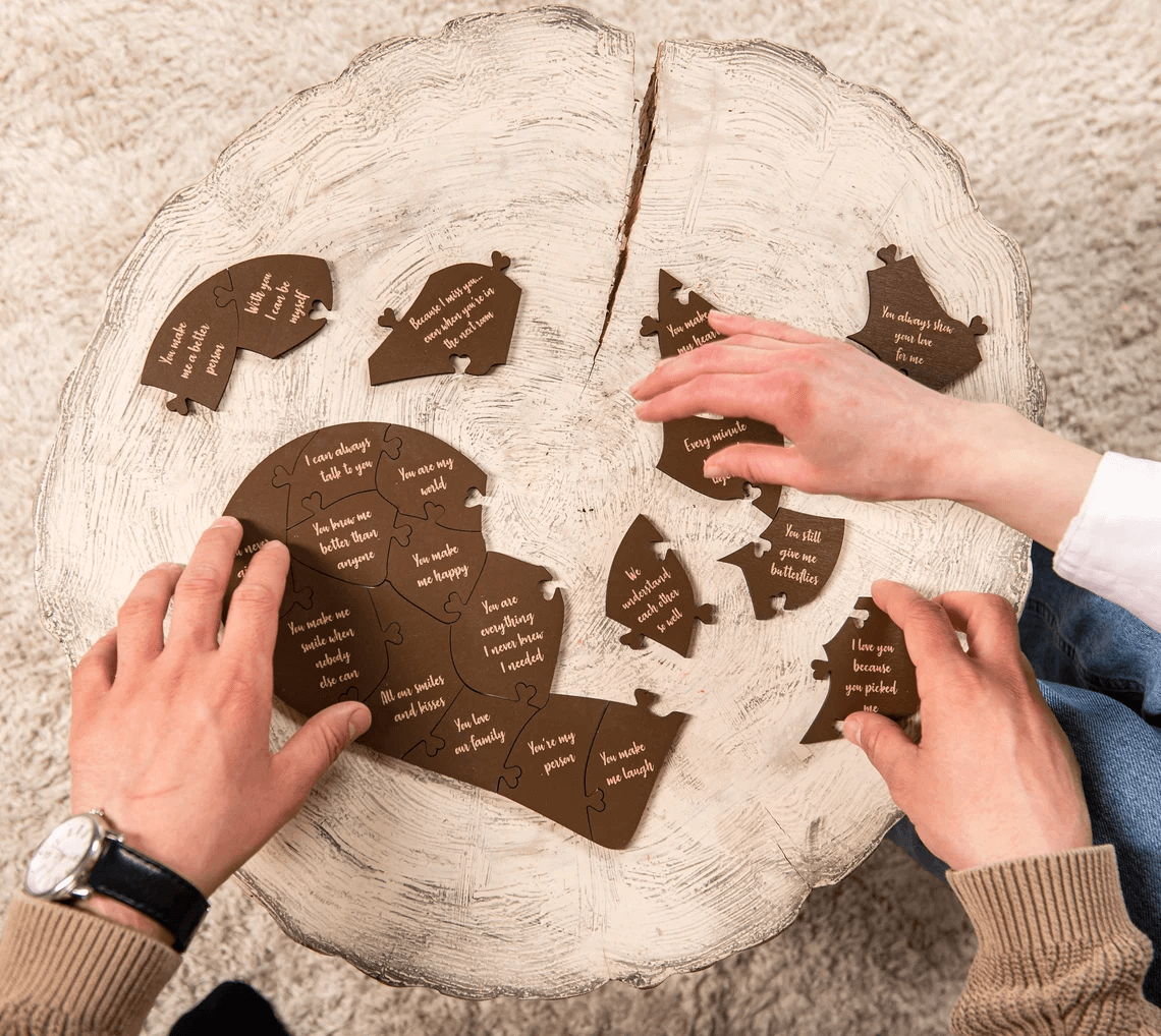 Reasons Why I Love You Personalized Heart Puzzle Gift For Your Loved One - TheGivenGet