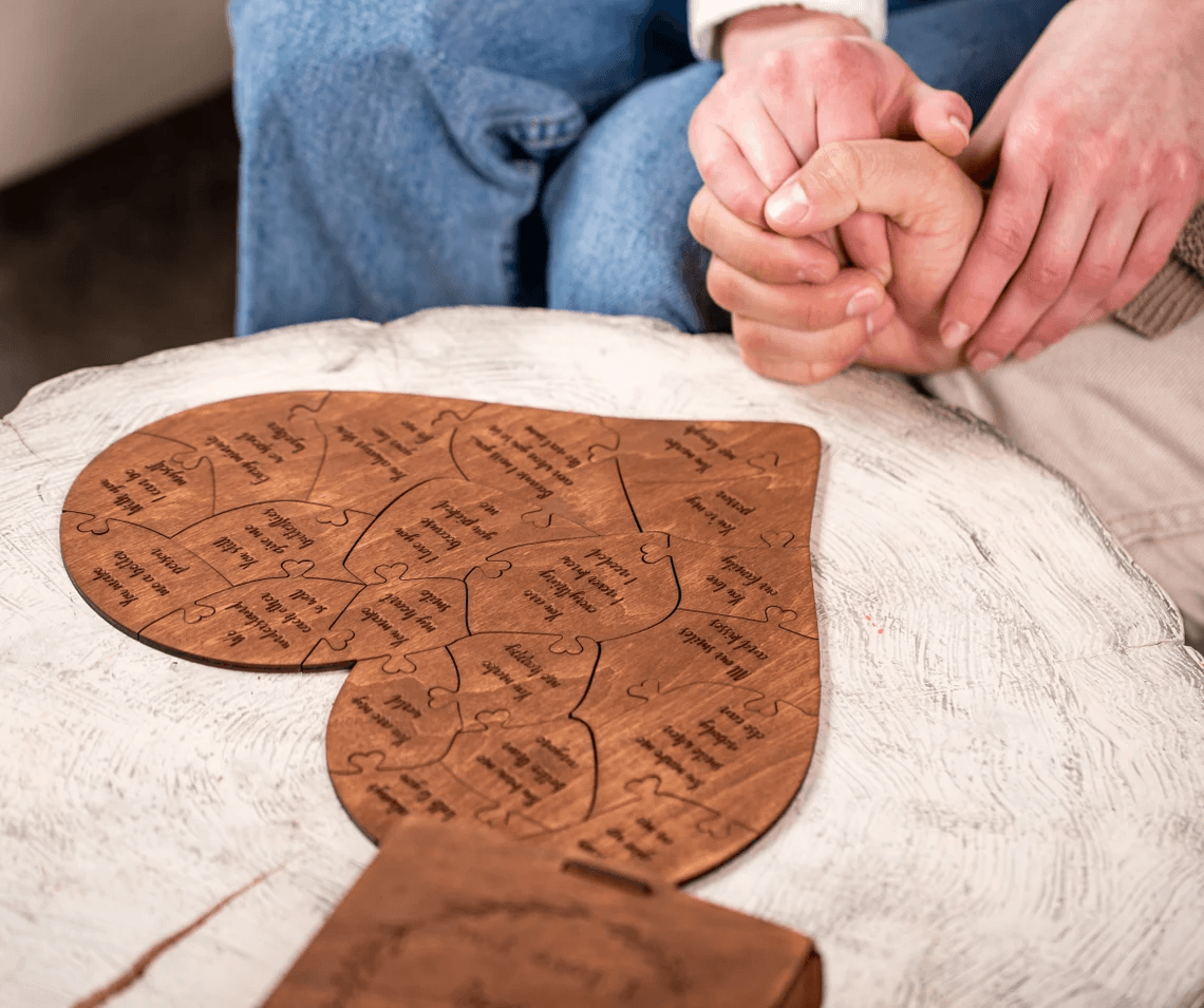 Reasons Why I Love You Personalized Heart Puzzle Gift For Your Loved One - TheGivenGet