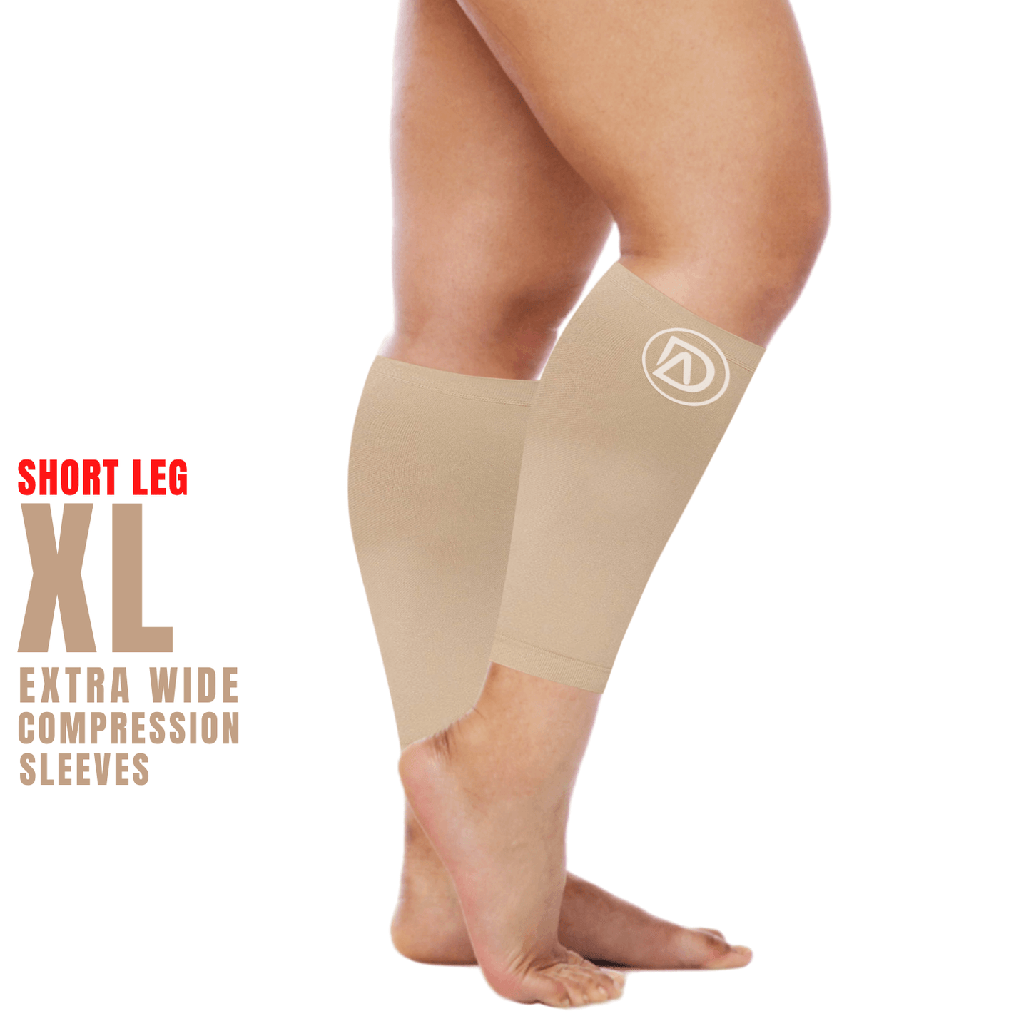 SHORT LENGTH | Plus Size Compression Calf Sleeves 10in 20-30 mmHg (SHORT) by Dominion Active - TheGivenGet