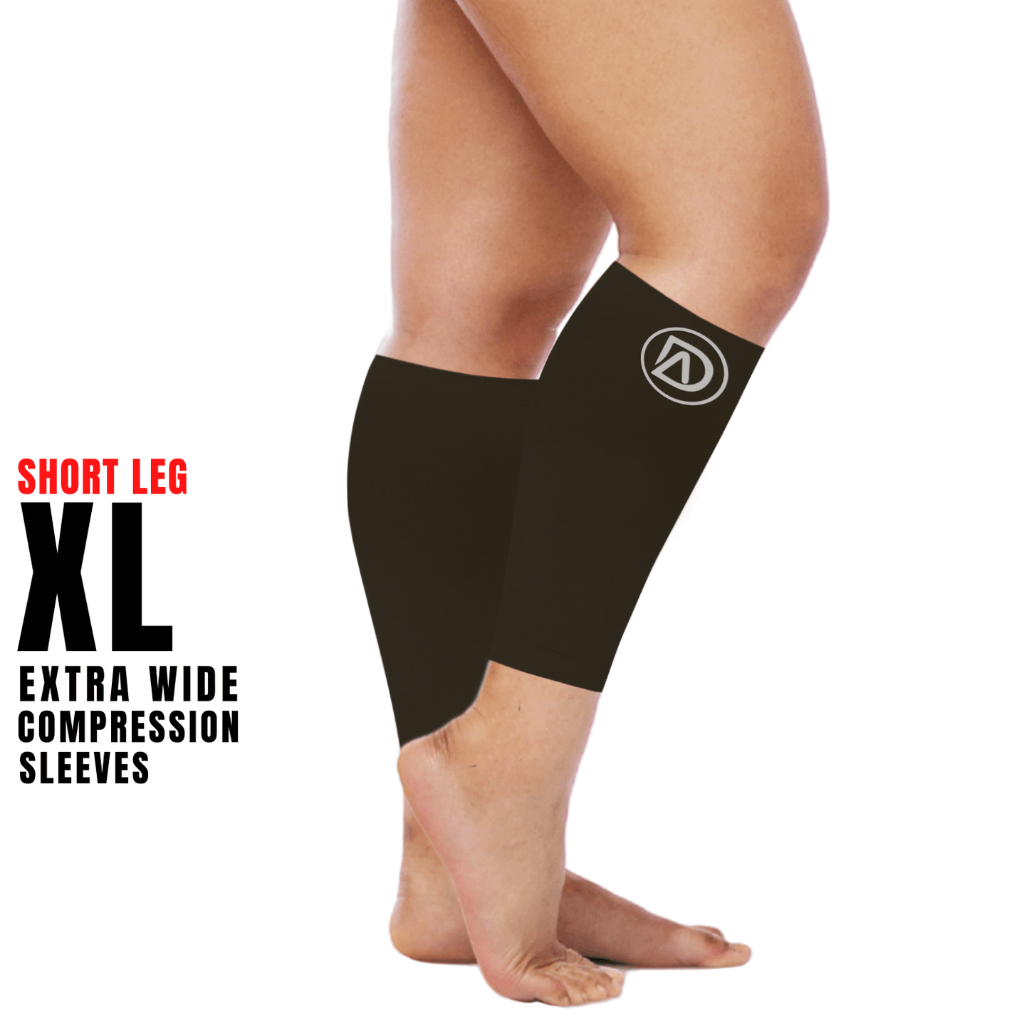 SHORT LENGTH | Plus Size Compression Calf Sleeves 10in 20-30 mmHg (SHORT) by Dominion Active - TheGivenGet