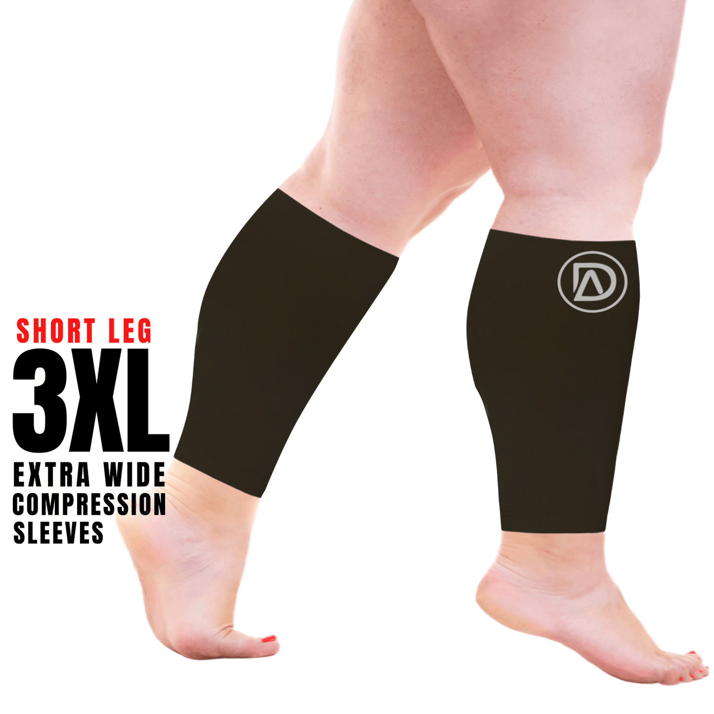 SHORT LENGTH | Plus Size Compression Calf Sleeves 10in 20-30 mmHg (SHORT) by Dominion Active - TheGivenGet