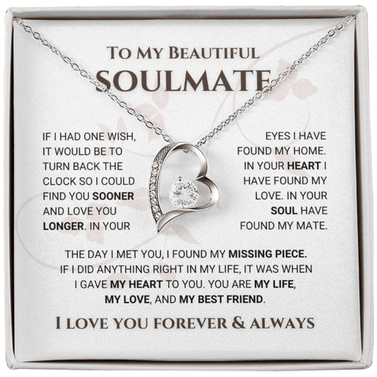 To My Beautiful Soulmate Forever Love Necklace - TheGivenGet