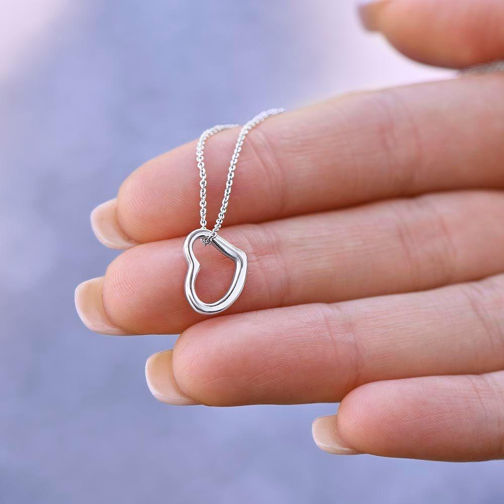 To My Daughter Love Dad Delicate Heart Necklace - TheGivenGet