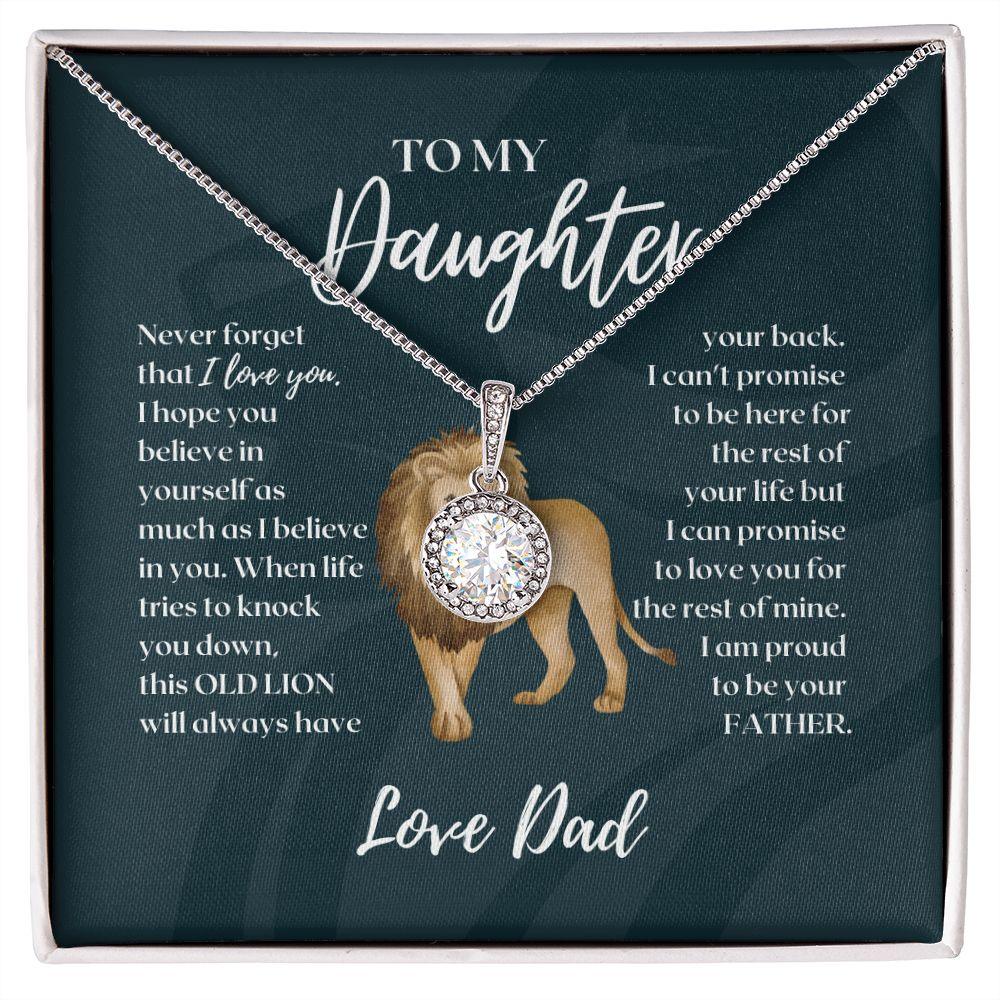 To My Daughter Love Dad Eternal Hope Crystal Necklace - TheGivenGet