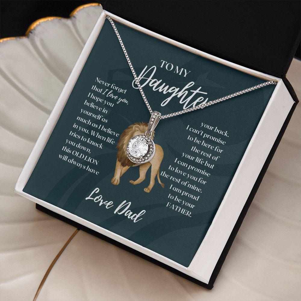 To My Daughter Love Dad Eternal Hope Crystal Necklace - TheGivenGet