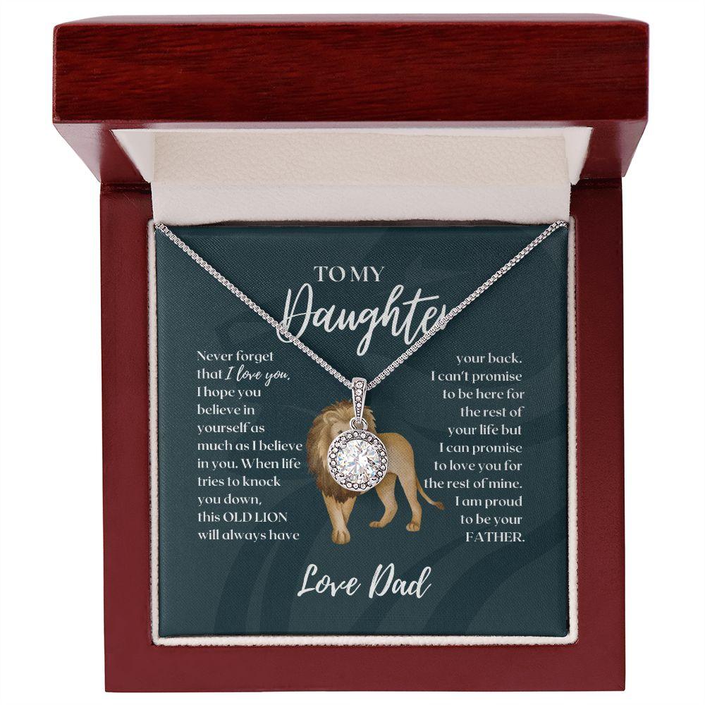 To My Daughter Love Dad Eternal Hope Crystal Necklace - TheGivenGet
