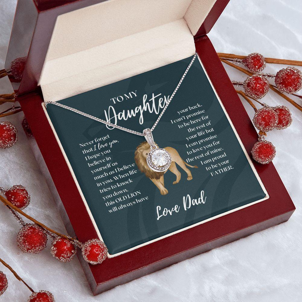 To My Daughter Love Dad Eternal Hope Crystal Necklace - TheGivenGet
