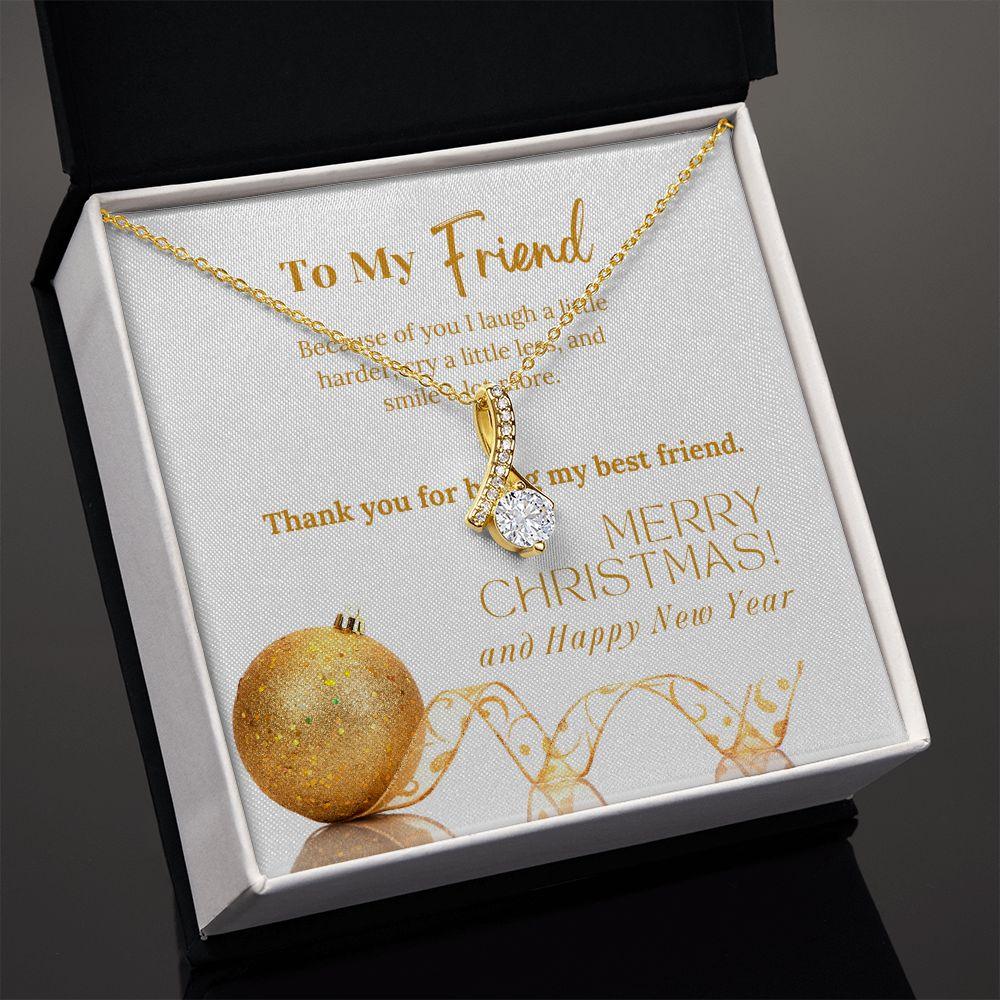To My Friend Merry Christmas! Alluring Beauty Necklace - TheGivenGet